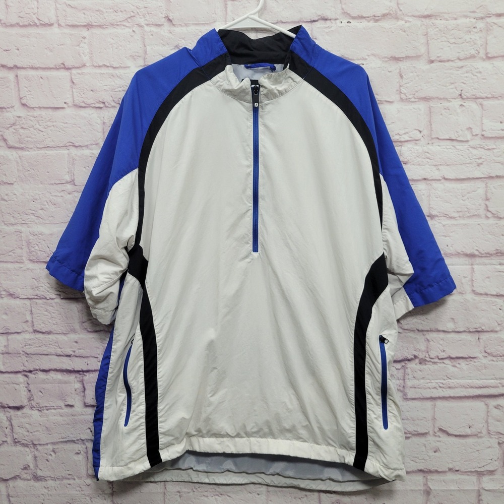 FootJoy Golf Windbreaker Pullover Shirt Mens XL Short Sleeve Gorpcore Streetwear